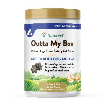 NaturVet Outta My Box Stool Deterrant for Dogs and Cats 500 chews